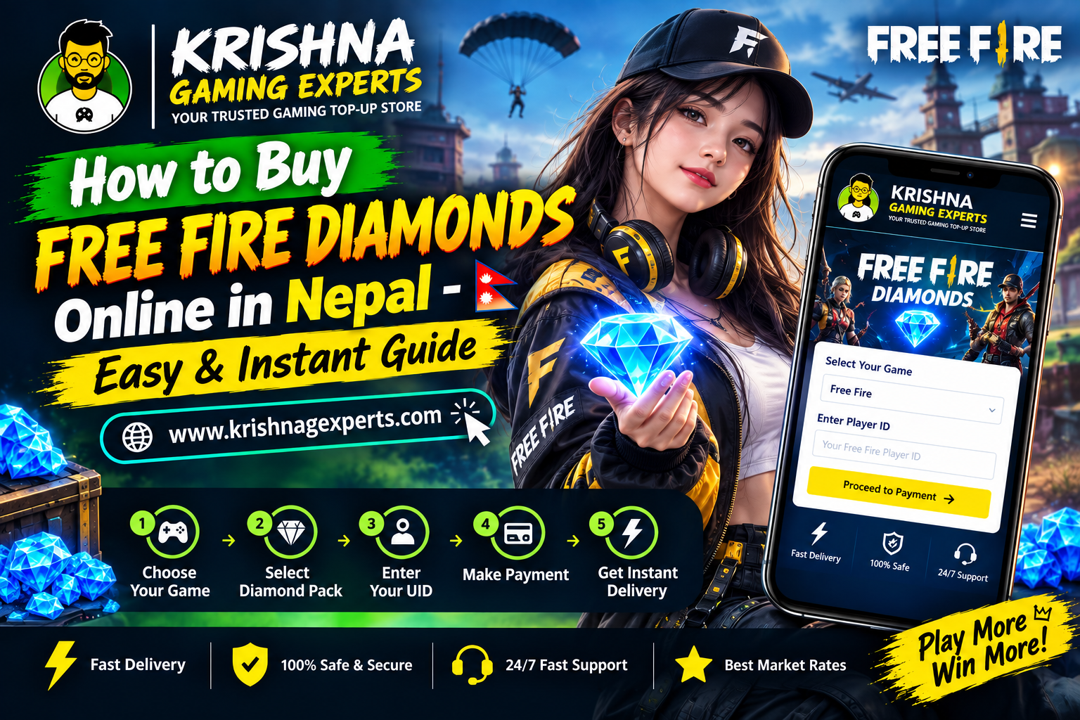 How to Buy Free Fire Diamonds in Nepal Using Krishna Gaming Experts